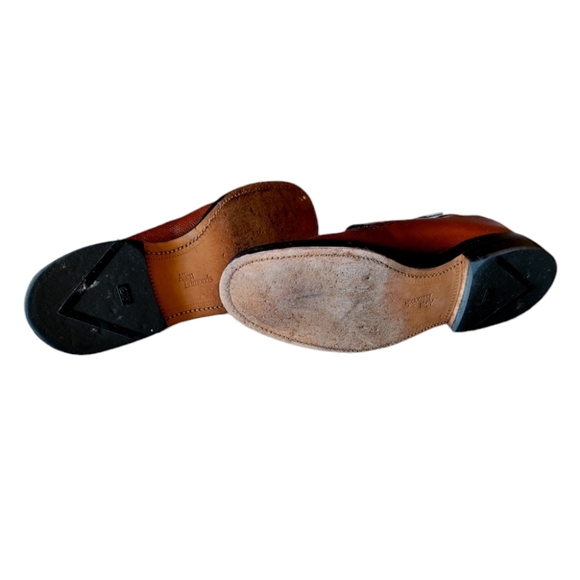 Allen Edmonds Leeds Lace Up Brown Pebble Grain Leather Derby Dress Shoes Size 7D - Picture 8 of 11